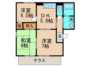 セジュ－ルＭＲＴの物件間取画像